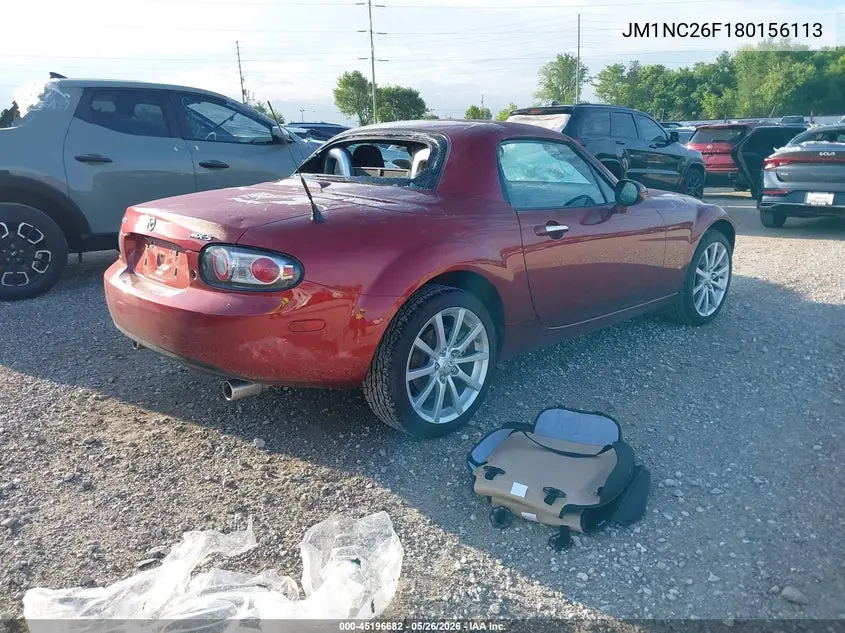 2008 Mazda Mx-5 Touring VIN: JM1NC26F180156113 Lot: 45196682