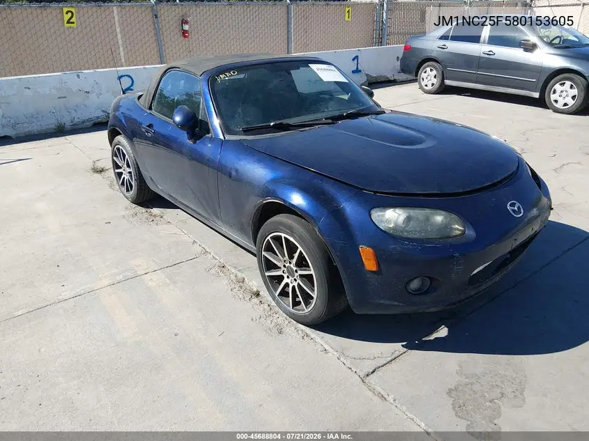 2008 Mazda Mx-5 Miata VIN: JM1NC25F580153605 Lot: 45688804
