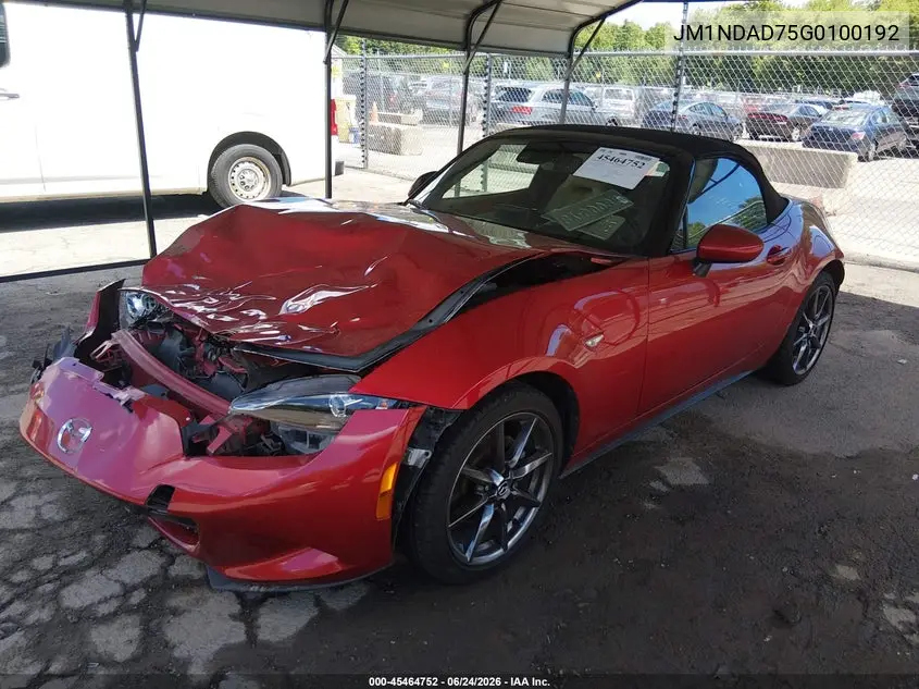 2016 Mazda Mx-5 Miata Grand Touring VIN: JM1NDAD75G0100192 Lot: 45464752
