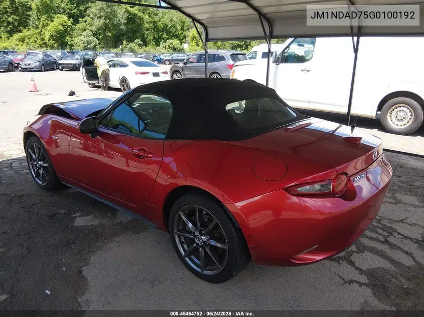 2016 Mazda Mx-5 Miata Grand Touring VIN: JM1NDAD75G0100192 Lot: 45464752