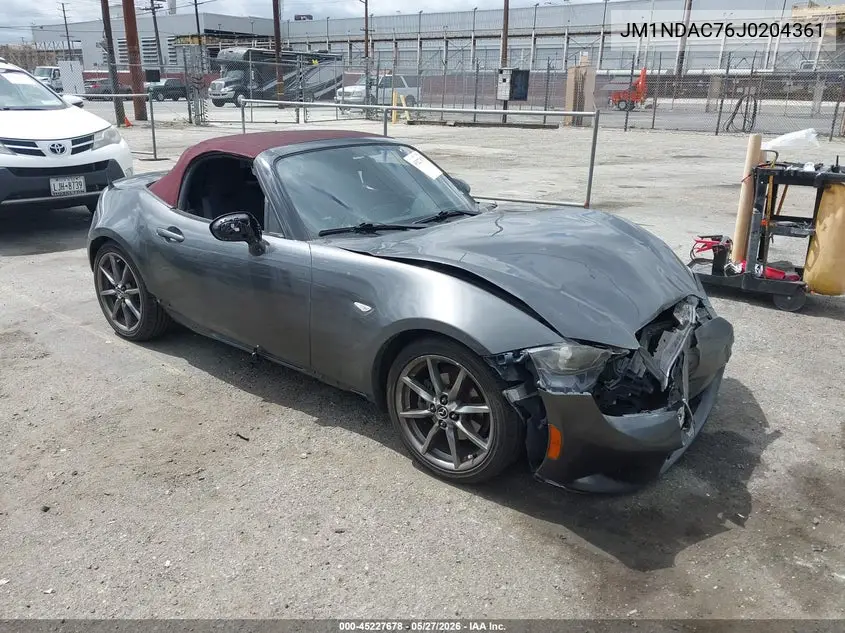 2018 Mazda Mx-5 Miata Club VIN: JM1NDAC76J0204361 Lot: 45227678