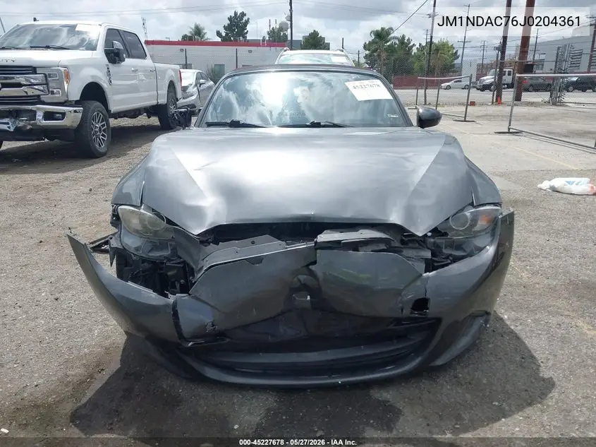 2018 Mazda Mx-5 Miata Club VIN: JM1NDAC76J0204361 Lot: 45227678