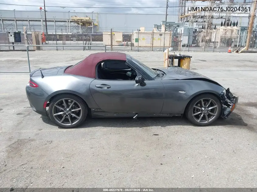 2018 Mazda Mx-5 Miata Club VIN: JM1NDAC76J0204361 Lot: 45227678
