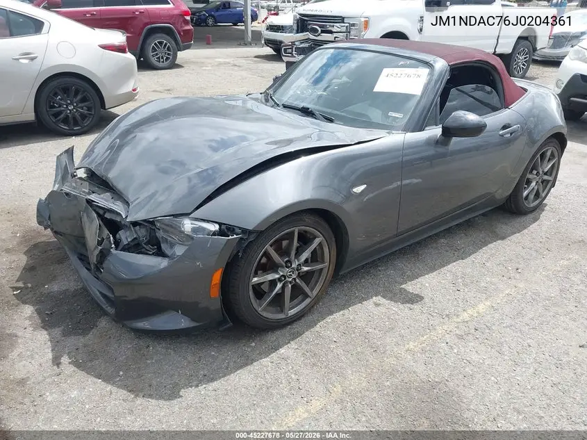 2018 Mazda Mx-5 Miata Club VIN: JM1NDAC76J0204361 Lot: 45227678