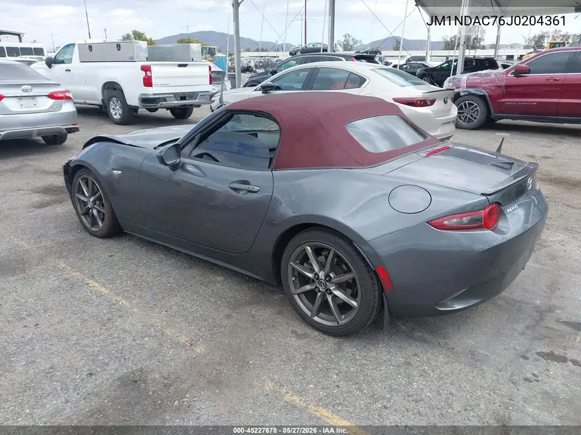 2018 Mazda Mx-5 Miata Club VIN: JM1NDAC76J0204361 Lot: 45227678