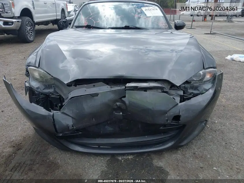 2018 Mazda Mx-5 Miata Club VIN: JM1NDAC76J0204361 Lot: 45227678