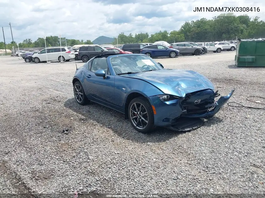 2019 Mazda Mx-5 Miata Rf Grand Touring VIN: JM1NDAM7XK0308416 Lot: 45608336