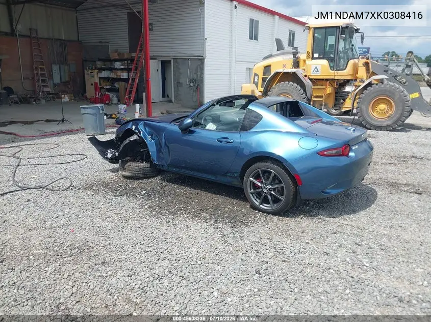 2019 Mazda Mx-5 Miata Rf Grand Touring VIN: JM1NDAM7XK0308416 Lot: 45608336