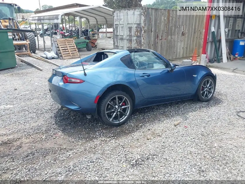 2019 Mazda Mx-5 Miata Rf Grand Touring VIN: JM1NDAM7XK0308416 Lot: 45608336