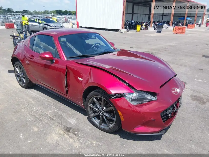 2019 Mazda Mx-5 Miata Rf Grand Touring VIN: JM1NDAM76K0305500 Lot: 45625956