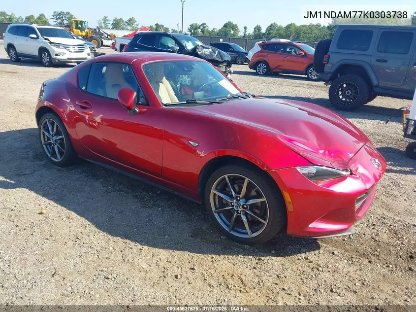 2019 Mazda Mx-5 Miata Rf Grand Touring VIN: JM1NDAM77K0303738 Lot: 45637675