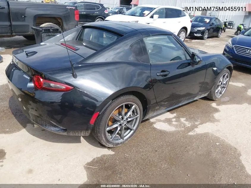 2021 Mazda Mx-5 Miata Rf Grand Touring VIN: JM1NDAM75M0455911 Lot: 45249889