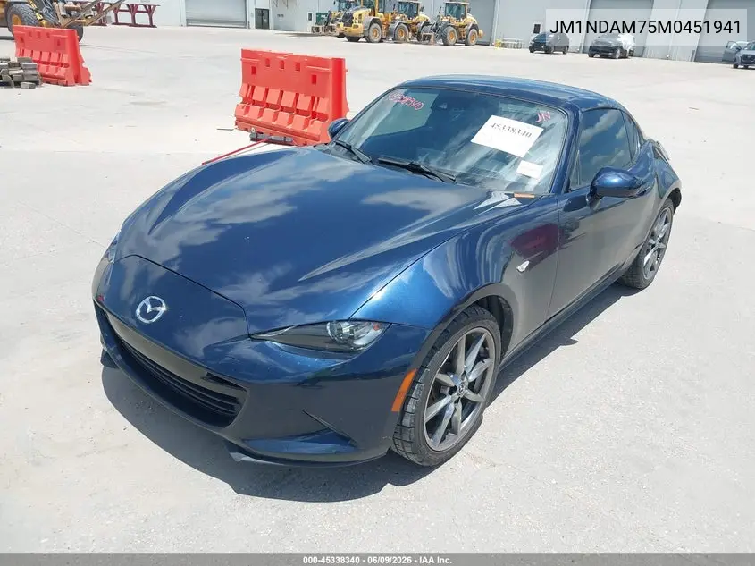 2021 Mazda Mx-5 Miata Rf Grand Touring VIN: JM1NDAM75M0451941 Lot: 45338340