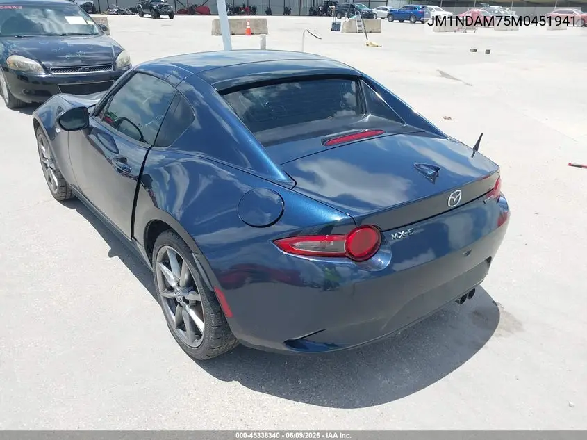 2021 Mazda Mx-5 Miata Rf Grand Touring VIN: JM1NDAM75M0451941 Lot: 45338340