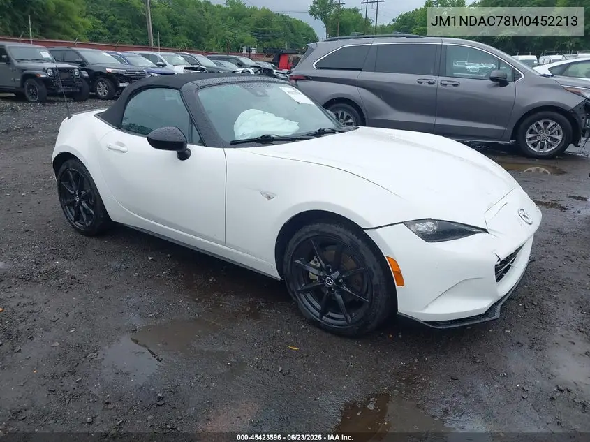 2021 Mazda Mx-5 Miata Club VIN: JM1NDAC78M0452213 Lot: 45423596