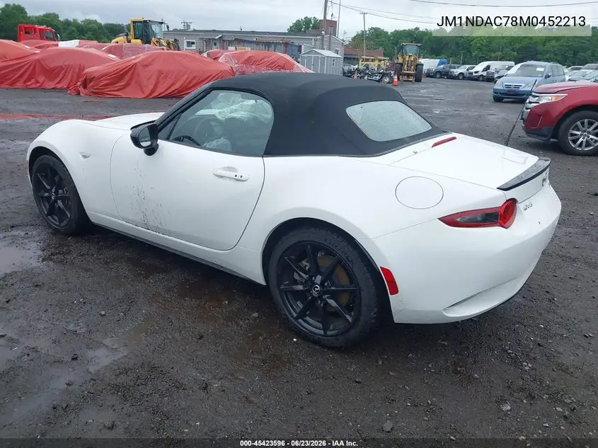 2021 Mazda Mx-5 Miata Club VIN: JM1NDAC78M0452213 Lot: 45423596