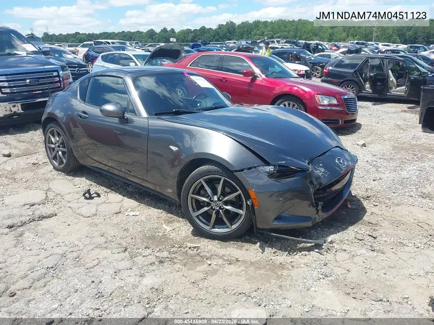 2021 Mazda Mx-5 Miata Rf Grand Touring VIN: JM1NDAM74M0451123 Lot: 45455908