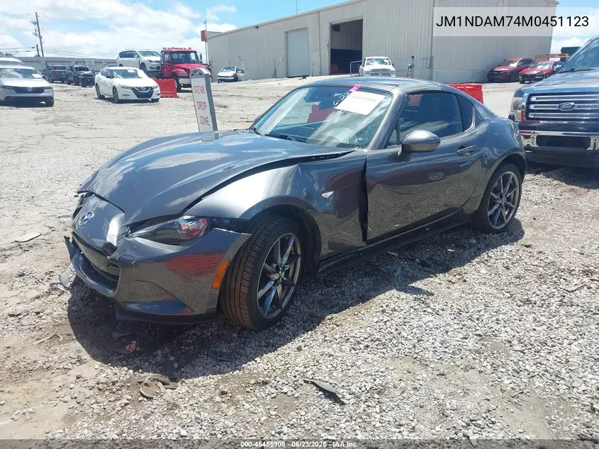2021 Mazda Mx-5 Miata Rf Grand Touring VIN: JM1NDAM74M0451123 Lot: 45455908