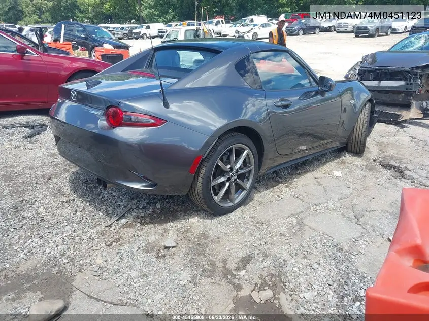 2021 Mazda Mx-5 Miata Rf Grand Touring VIN: JM1NDAM74M0451123 Lot: 45455908
