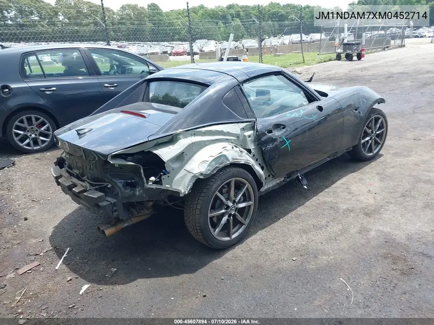 2021 Mazda Mx-5 Miata Rf Grand Touring VIN: JM1NDAM7XM0452714 Lot: 45607894