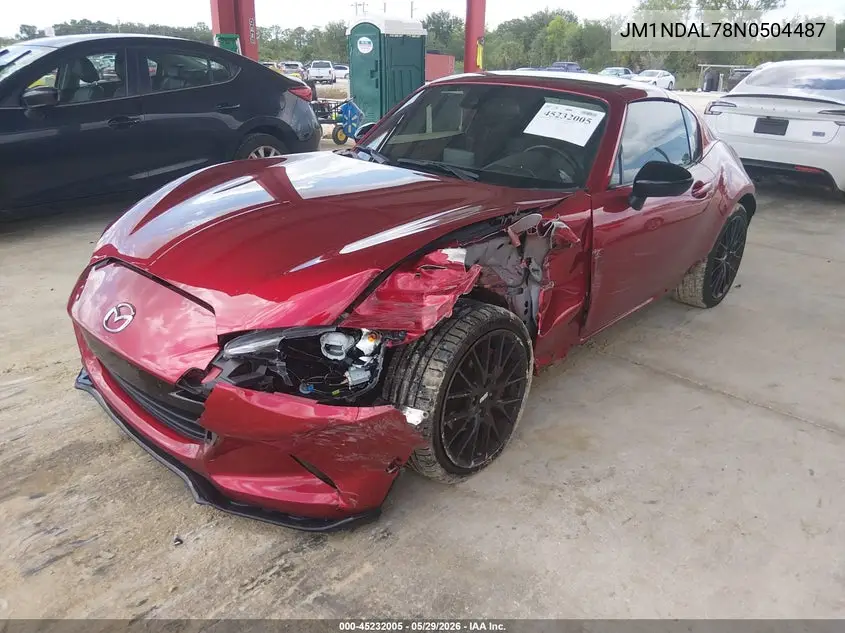 2022 Mazda Mx-5 Miata Rf Club VIN: JM1NDAL78N0504487 Lot: 45232005