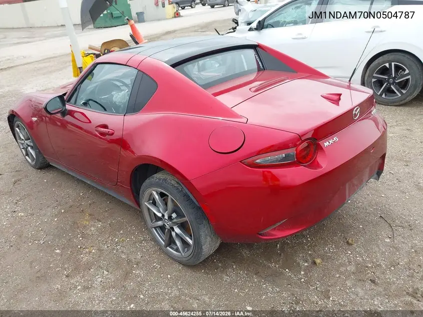 2022 Mazda Mx-5 Miata Rf Grand Touring VIN: JM1NDAM70N0504787 Lot: 45624255