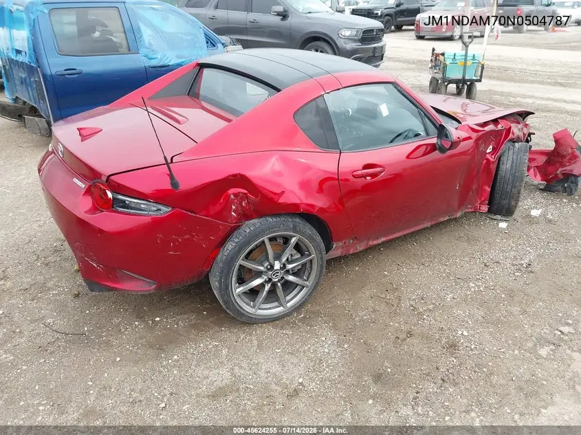 2022 Mazda Mx-5 Miata Rf Grand Touring VIN: JM1NDAM70N0504787 Lot: 45624255