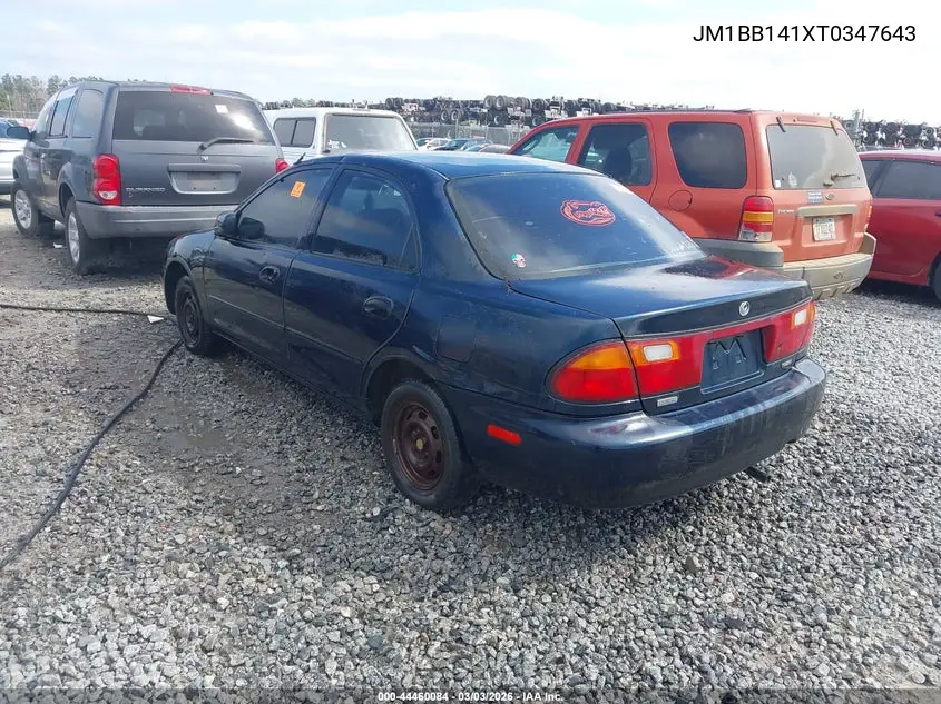 1996 Mazda Protege Dx/Lx/Es VIN: JM1BB141XT0347643 Lot: 44460084