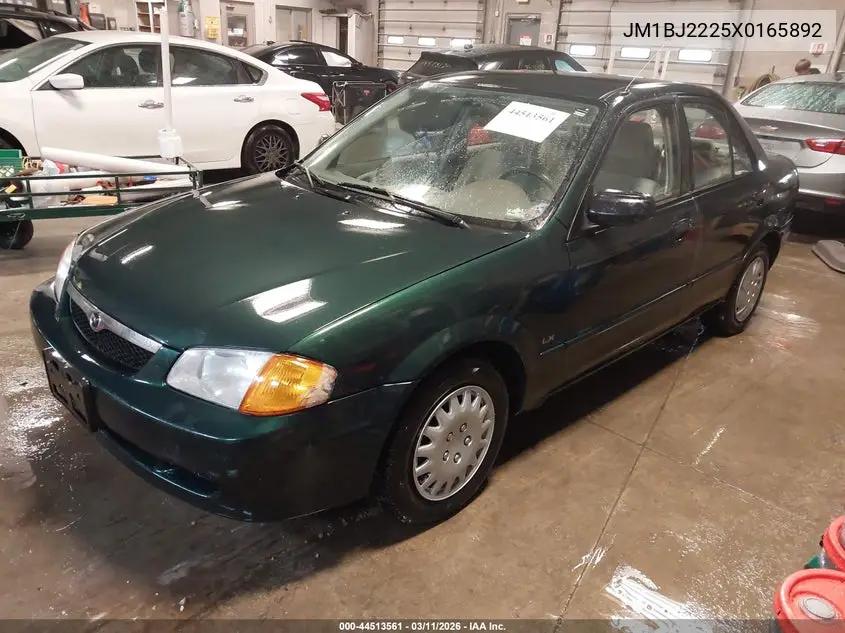 1999 Mazda Protege Dx/Lx VIN: JM1BJ2225X0165892 Lot: 44513561