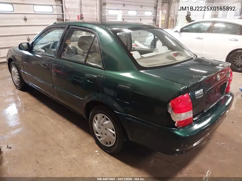 1999 Mazda Protege Dx/Lx VIN: JM1BJ2225X0165892 Lot: 44513561
