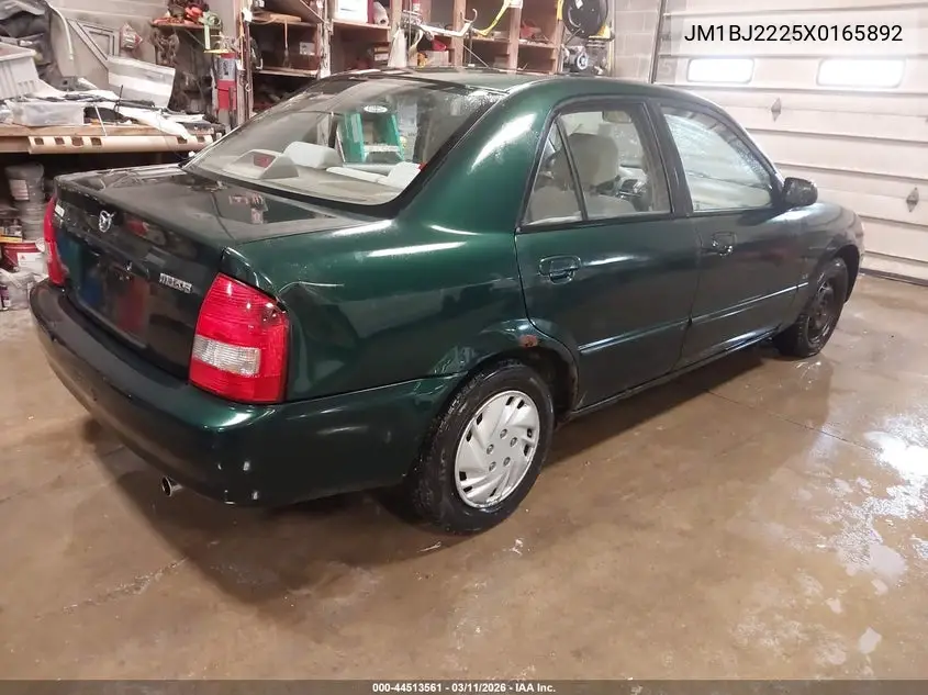1999 Mazda Protege Dx/Lx VIN: JM1BJ2225X0165892 Lot: 44513561
