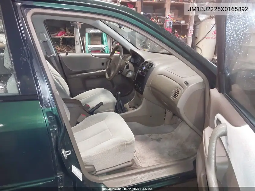 1999 Mazda Protege Dx/Lx VIN: JM1BJ2225X0165892 Lot: 44513561