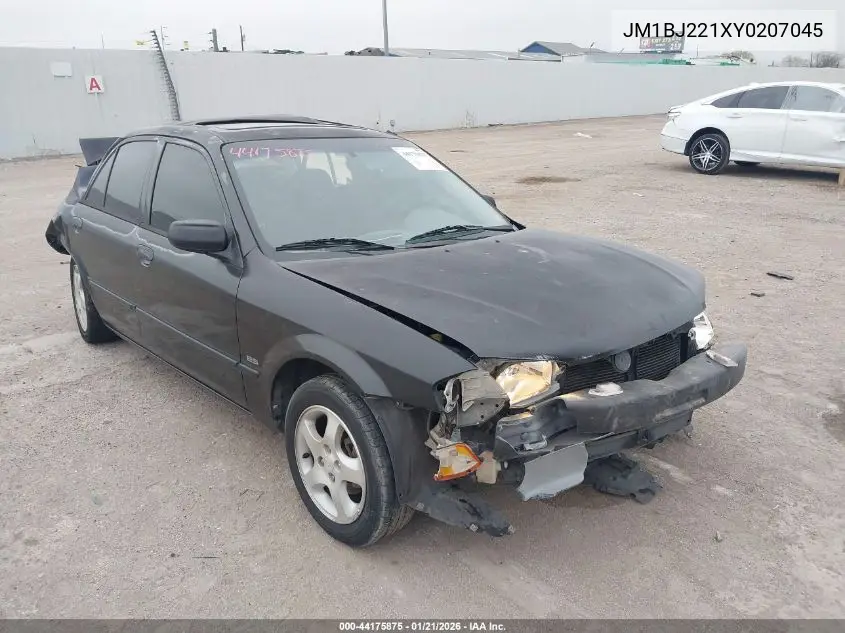 2000 Mazda Protege Es VIN: JM1BJ221XY0207045 Lot: 44175875