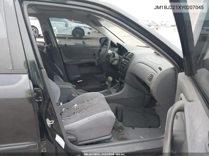 2000 Mazda Protege Es VIN: JM1BJ221XY0207045 Lot: 44175875