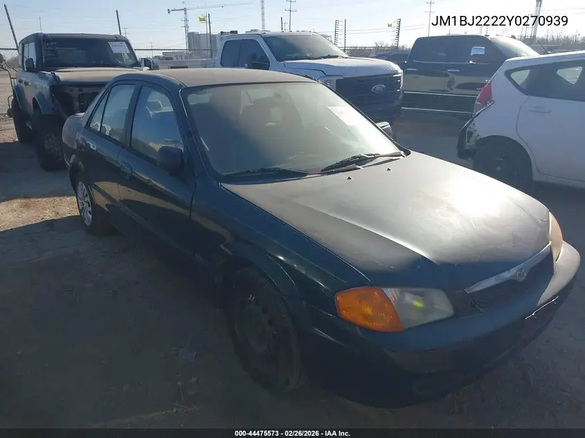 2000 Mazda Protege Dx/Lx VIN: JM1BJ2222Y0270939 Lot: 44475573