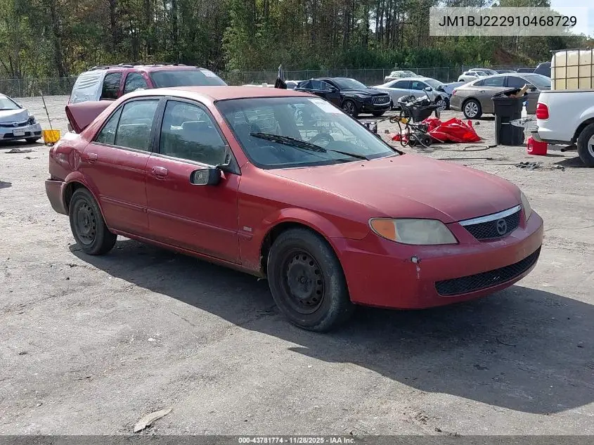 2001 Mazda Protege Dx/Lx VIN: JM1BJ222910468729 Lot: 43781774
