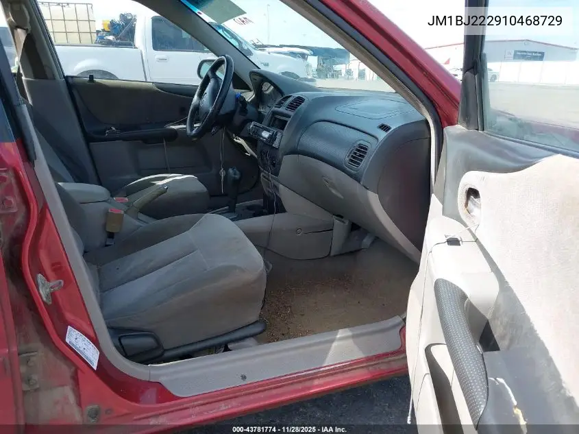2001 Mazda Protege Dx/Lx VIN: JM1BJ222910468729 Lot: 43781774