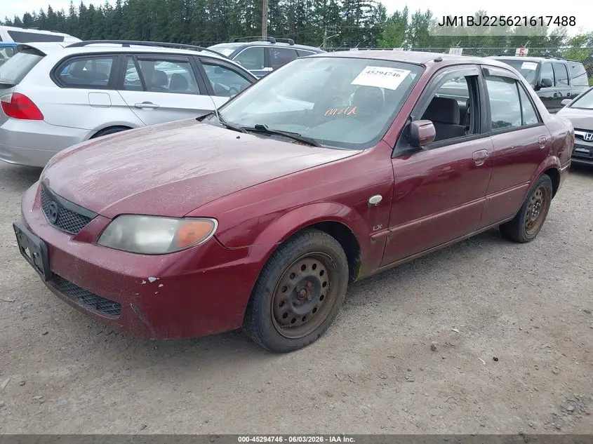 2002 Mazda Protege Dx/Es/Lx VIN: JM1BJ225621617488 Lot: 45294746