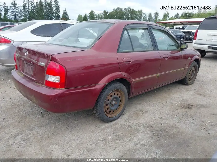 2002 Mazda Protege Dx/Es/Lx VIN: JM1BJ225621617488 Lot: 45294746
