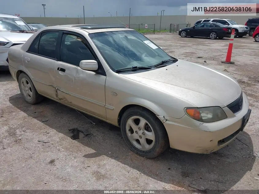 2002 Mazda Protege Dx/Es/Lx VIN: JM1BJ225820638106 Lot: 45315985