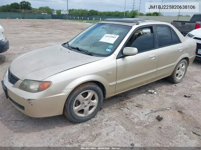 2002 Mazda Protege Dx/Es/Lx VIN: JM1BJ225820638106 Lot: 45315985
