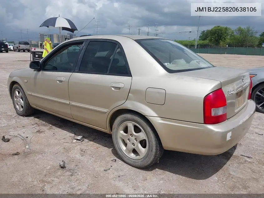 2002 Mazda Protege Dx/Es/Lx VIN: JM1BJ225820638106 Lot: 45315985