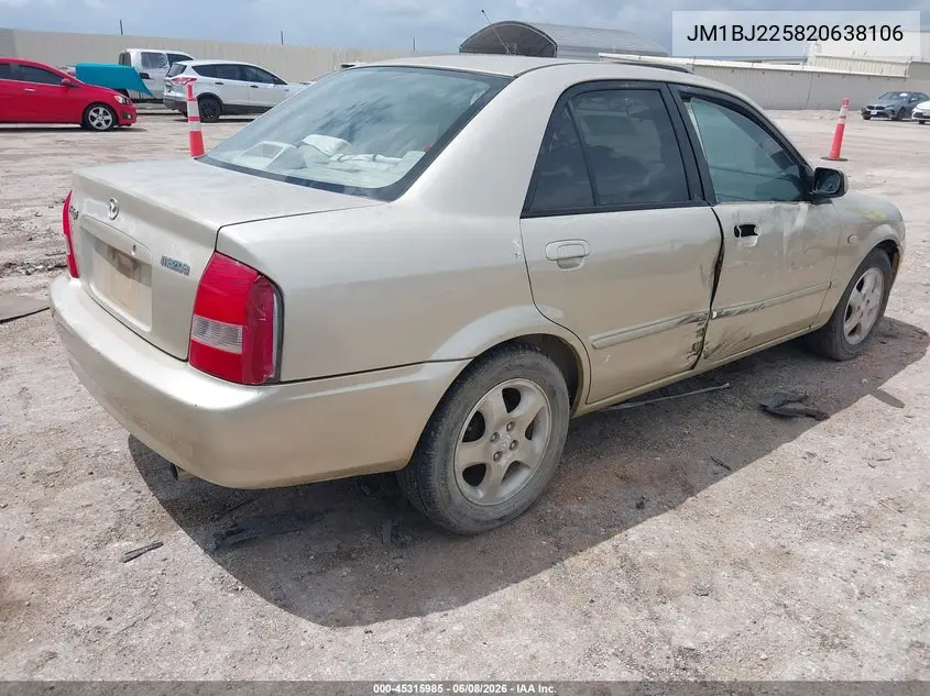 2002 Mazda Protege Dx/Es/Lx VIN: JM1BJ225820638106 Lot: 45315985