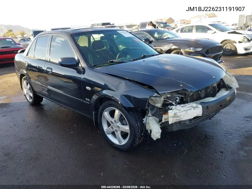 2003 Mazda Protege Dx/Es/Lx VIN: JM1BJ226231191907 Lot: 44326266
