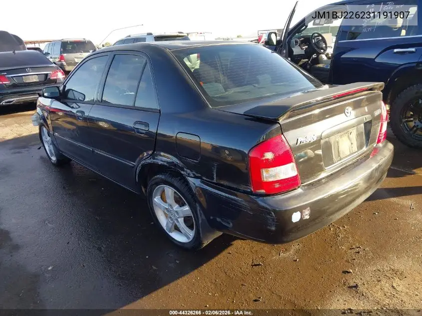 2003 Mazda Protege Dx/Es/Lx VIN: JM1BJ226231191907 Lot: 44326266