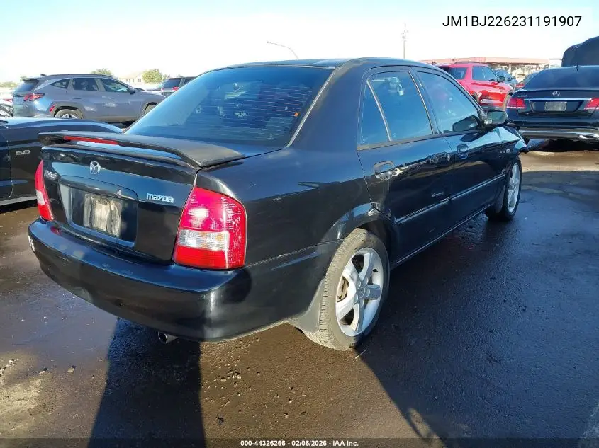 2003 Mazda Protege Dx/Es/Lx VIN: JM1BJ226231191907 Lot: 44326266
