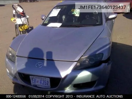 2004 Mazda Rx8 VIN: JM1FE173640123437 Lot: 12480556