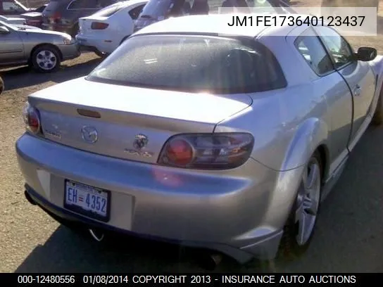 2004 Mazda Rx8 VIN: JM1FE173640123437 Lot: 12480556