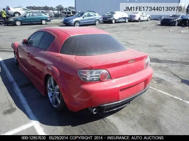2004 Mazda Rx8 VIN: JM1FE173440130970 Lot: 12957630