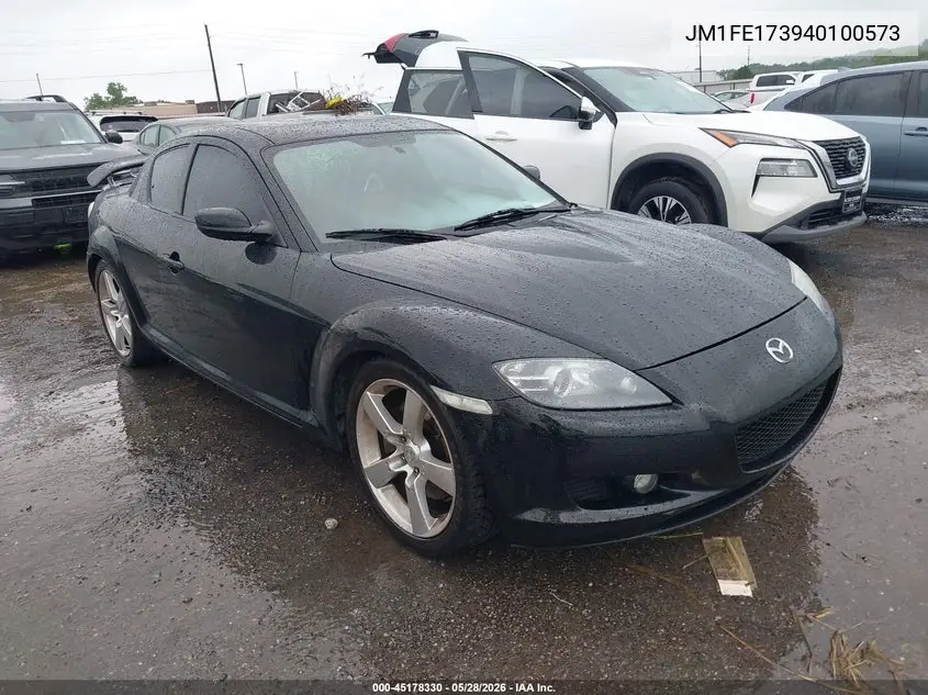 2004 Mazda Rx-8 6 Speed Manual VIN: JM1FE173940100573 Lot: 45178330